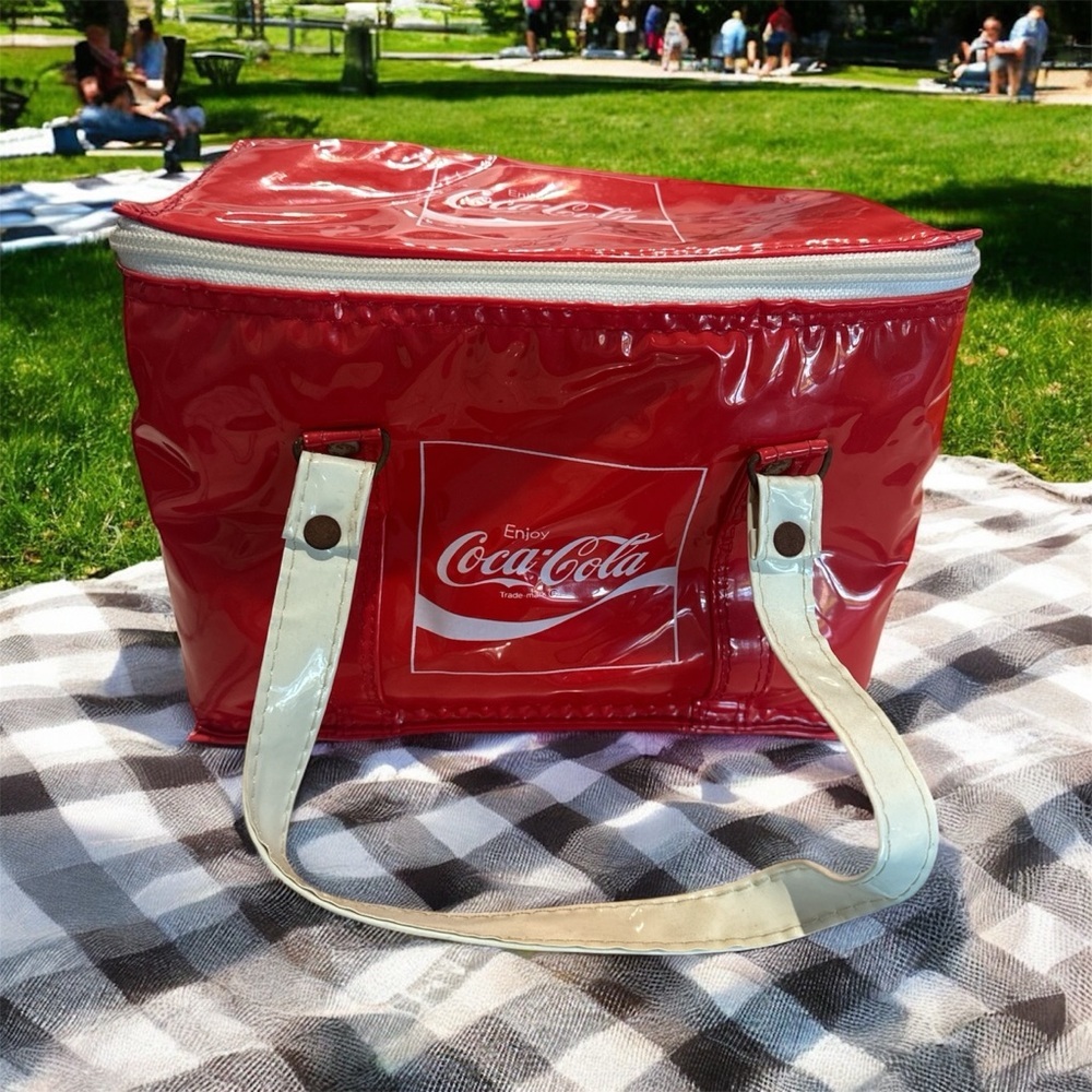 Vintage Coca Cola Vinyl Picnic 6 Pack Cooler 90’s